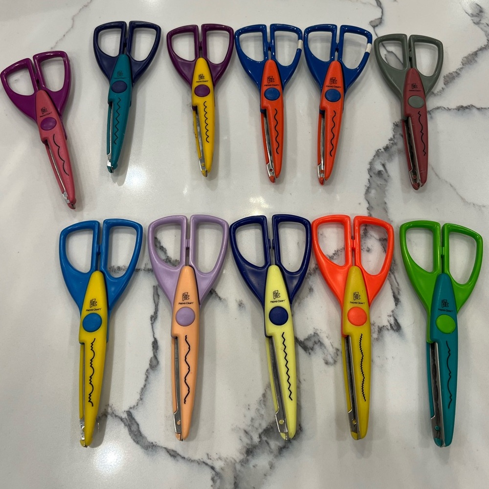 Lot of 11 Provo Craft Paper Shapers Decorative Scissors for Scrapbooking